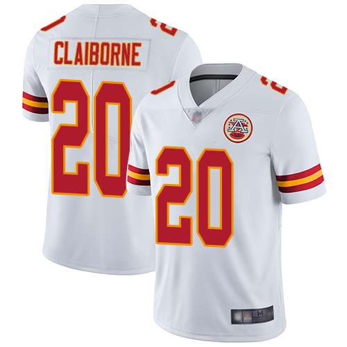 Youth Kansas City Chiefs #20 Claiborne Morris White Vapor Untouchable Limited Player Football Nike NFL Jersey